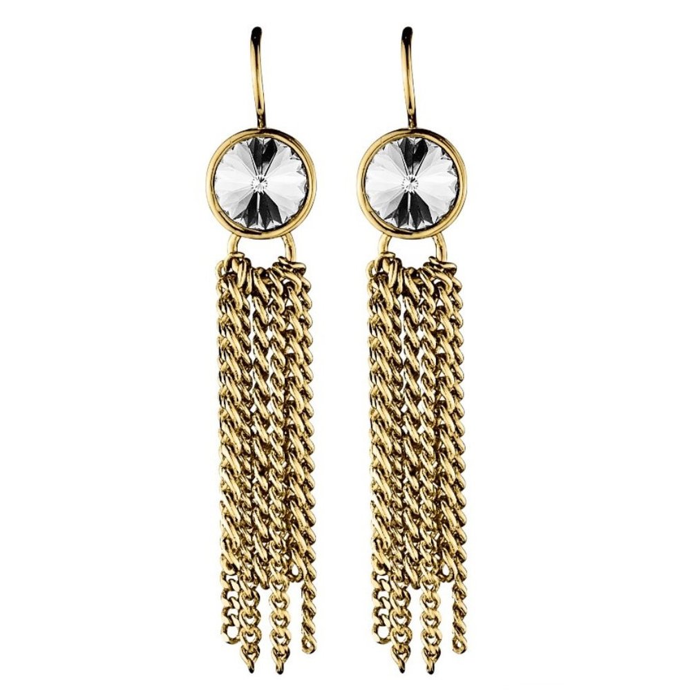 Dyrberg/Kern Nealiq Swarovski crystal and chain earrings